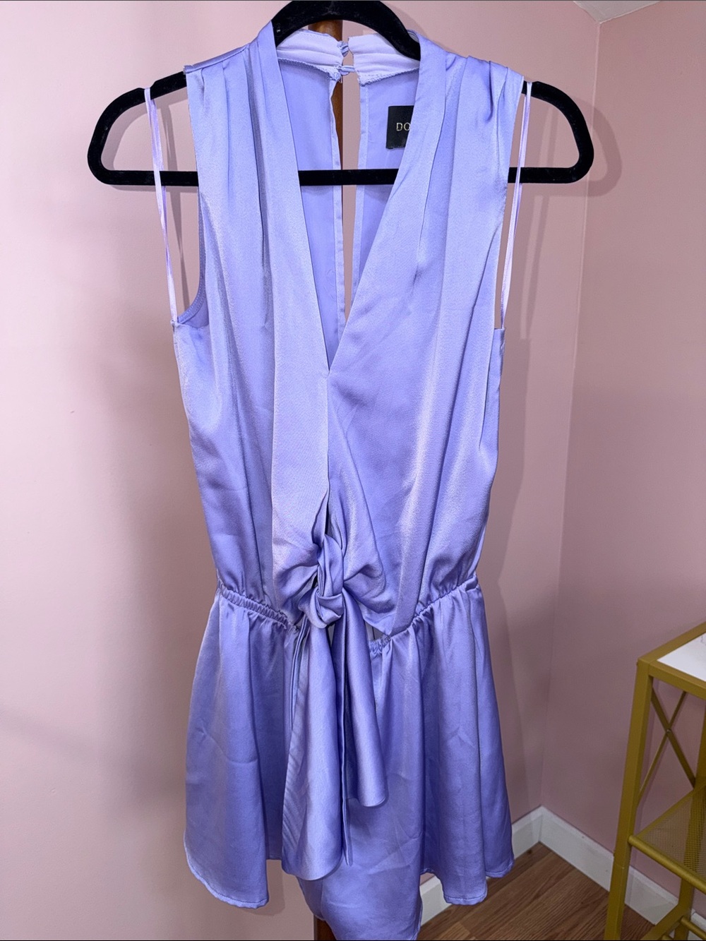 DO+BE Lavender Twist-Front Mini Dress